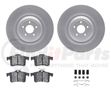 Dynamic Friction Company 4512-20053 GEOSPEC Coated Rotors with 5000 Brake Pads - Ceramic and Hardware