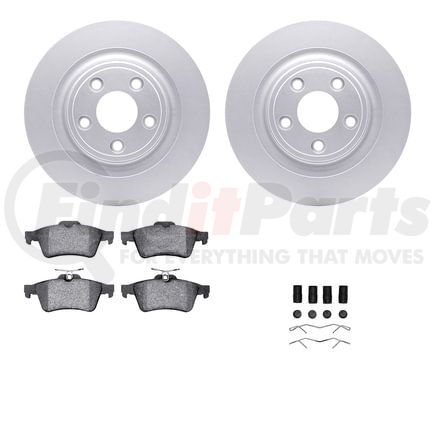 Dynamic Friction Company 4512-20057 GEOSPEC Coated Rotors with 5000 Brake Pads - Ceramic and Hardware