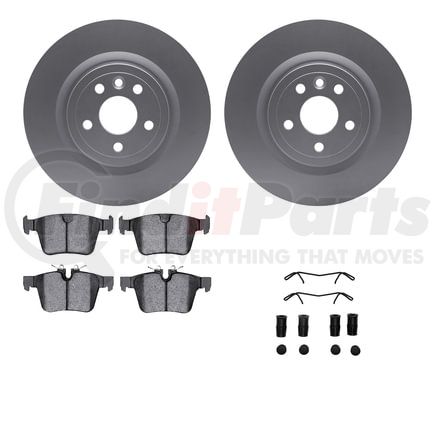Dynamic Friction Company 4512-20063 GEOSPEC Coated Rotors with 5000 Brake Pads - Ceramic and Hardware