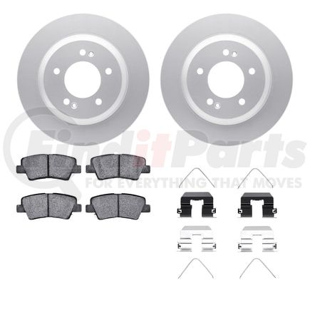 Dynamic Friction Company 4512-21051 GEOSPEC Coated Rotors with 5000 Brake Pads - Ceramic and Hardware