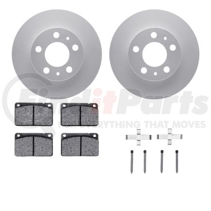Dynamic Friction Company 4512-27056 GEOSPEC Coated Rotors with 5000 Brake Pads - Ceramic and Hardware