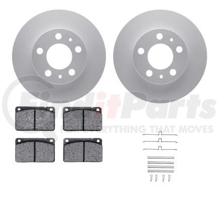Dynamic Friction Company 4512-27057 GEOSPEC Coated Rotors with 5000 Brake Pads - Ceramic and Hardware