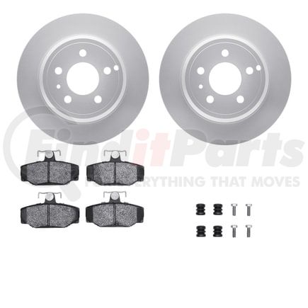 Dynamic Friction Company 4512-27068 GEOSPEC Coated Rotors with 5000 Brake Pads - Ceramic and Hardware