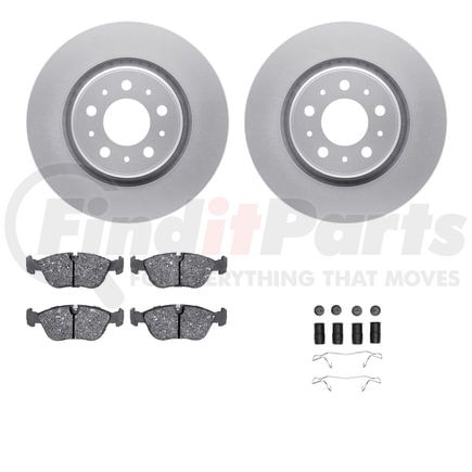 Dynamic Friction Company 4512-27070 GEOSPEC Coated Rotors with 5000 Brake Pads - Ceramic and Hardware