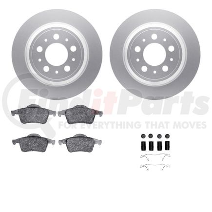 Dynamic Friction Company 4512-27071 GEOSPEC Coated Rotors with 5000 Brake Pads - Ceramic and Hardware