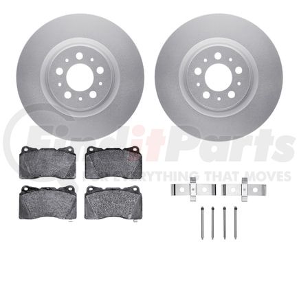 Dynamic Friction Company 4512-27074 GEOSPEC Coated Rotors with 5000 Brake Pads - Ceramic and Hardware