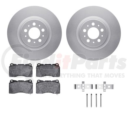 Dynamic Friction Company 4512-27076 GEOSPEC Coated Rotors with 5000 Brake Pads - Ceramic and Hardware