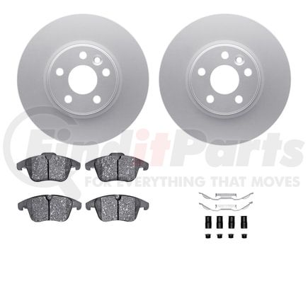 Dynamic Friction Company 4512-27096 GEOSPEC Coated Rotors with 5000 Brake Pads - Ceramic and Hardware