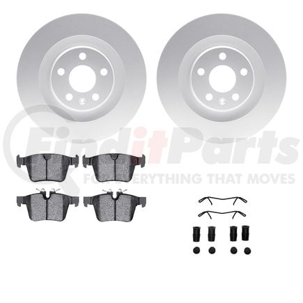 Dynamic Friction Company 4512-27109 GEOSPEC Coated Rotors with 5000 Brake Pads - Ceramic and Hardware