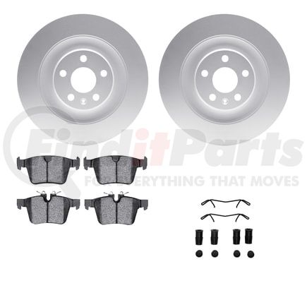Dynamic Friction Company 4512-27113 GEOSPEC Coated Rotors with 5000 Brake Pads - Ceramic and Hardware