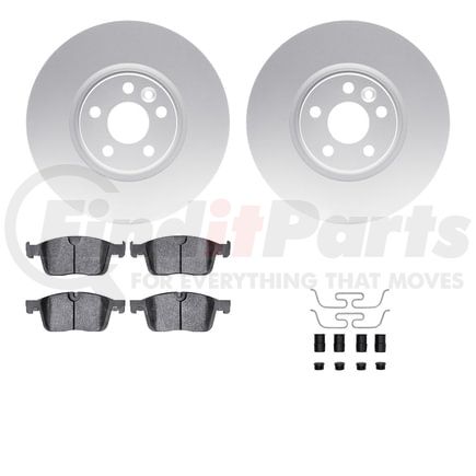 Dynamic Friction Company 4512-27115 GEOSPEC Coated Rotors with 5000 Brake Pads - Ceramic and Hardware
