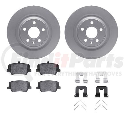 Dynamic Friction Company 4512-27124 GEOSPEC Coated Rotors with 5000 Brake Pads - Ceramic and Hardware