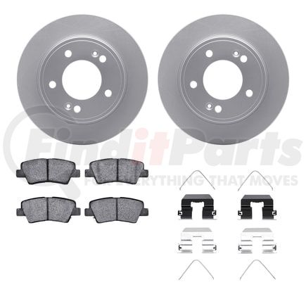 Dynamic Friction Company 4512-03147 GEOSPEC Coated Rotors with 5000 Brake Pads - Ceramic and Hardware