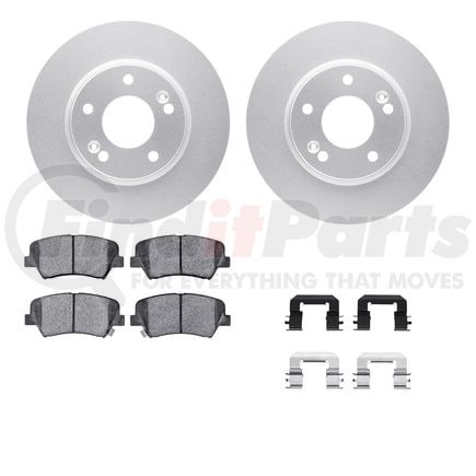 Dynamic Friction Company 4512-03152 GEOSPEC Coated Rotors with 5000 Brake Pads - Ceramic and Hardware
