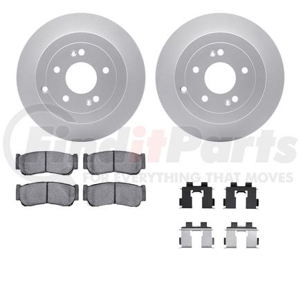 Dynamic Friction Company 4512-03169 GEOSPEC Coated Rotors with 5000 Brake Pads - Ceramic and Hardware