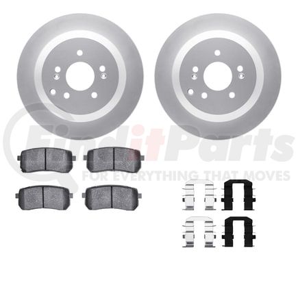 Dynamic Friction Company 4512-03171 GEOSPEC Coated Rotors with 5000 Brake Pads - Ceramic and Hardware