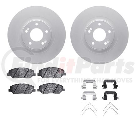 Dynamic Friction Company 4512-03179 GEOSPEC Coated Rotors with 5000 Brake Pads - Ceramic and Hardware