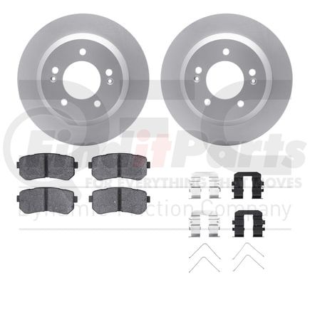 Dynamic Friction Company 4512-03192 GEOSPEC Coated Rotors with 5000 Brake Pads - Ceramic and Hardware