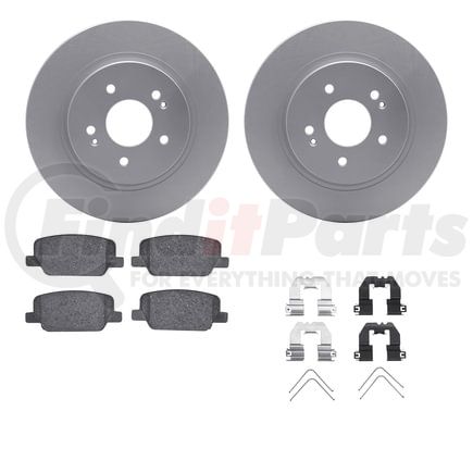 Dynamic Friction Company 4512-03193 GEOSPEC Coated Rotors with 5000 Brake Pads - Ceramic and Hardware