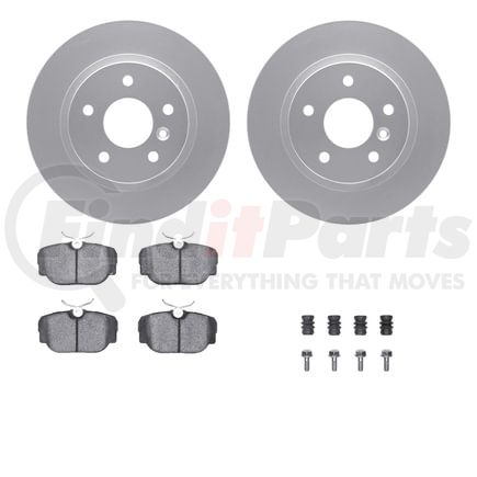 Dynamic Friction Company 4512-11035 GEOSPEC Coated Rotors with 5000 Brake Pads - Ceramic and Hardware