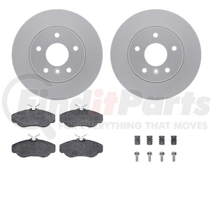 Dynamic Friction Company 4512-11036 GEOSPEC Coated Rotors with 5000 Brake Pads - Ceramic and Hardware