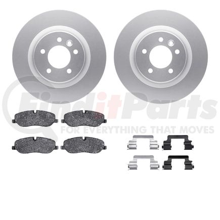 Dynamic Friction Company 4512-11041 GEOSPEC Coated Rotors with 5000 Brake Pads - Ceramic and Hardware