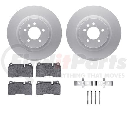 Dynamic Friction Company 4512-11044 GEOSPEC Coated Rotors with 5000 Brake Pads - Ceramic and Hardware