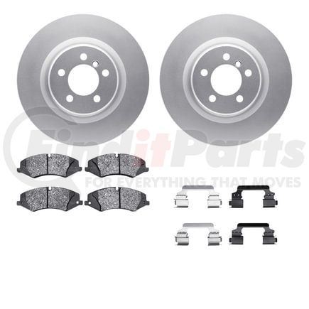 Dynamic Friction Company 4512-11049 GEOSPEC Coated Rotors with 5000 Brake Pads - Ceramic and Hardware