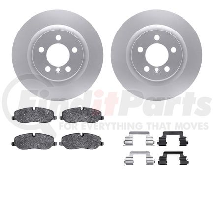 Dynamic Friction Company 4512-11050 GEOSPEC Coated Rotors with 5000 Brake Pads - Ceramic and Hardware
