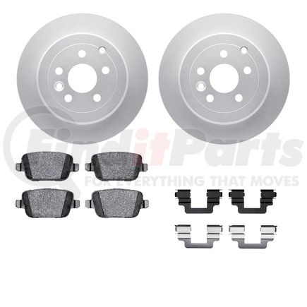 Dynamic Friction Company 4512-11052 GEOSPEC Coated Rotors with 5000 Brake Pads - Ceramic and Hardware
