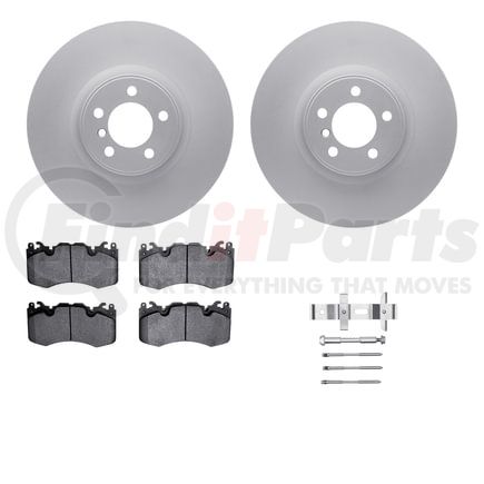 Dynamic Friction Company 4512-11055 GEOSPEC Coated Rotors with 5000 Brake Pads - Ceramic and Hardware