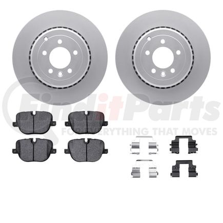 Dynamic Friction Company 4512-11056 GEOSPEC Coated Rotors with 5000 Brake Pads - Ceramic and Hardware