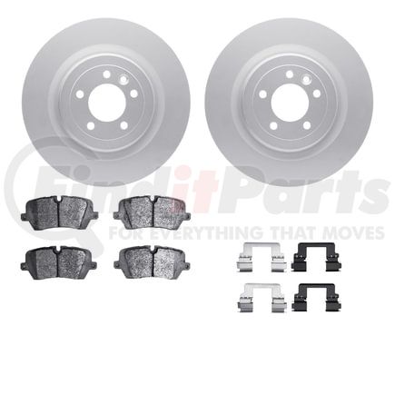 Dynamic Friction Company 4512-11061 GEOSPEC Coated Rotors with 5000 Brake Pads - Ceramic and Hardware