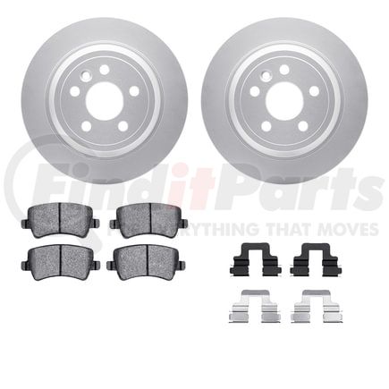 Dynamic Friction Company 4512-11063 GEOSPEC Coated Rotors with 5000 Brake Pads - Ceramic and Hardware