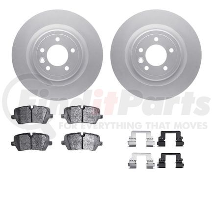Dynamic Friction Company 4512-11066 GEOSPEC Coated Rotors with 5000 Brake Pads - Ceramic and Hardware