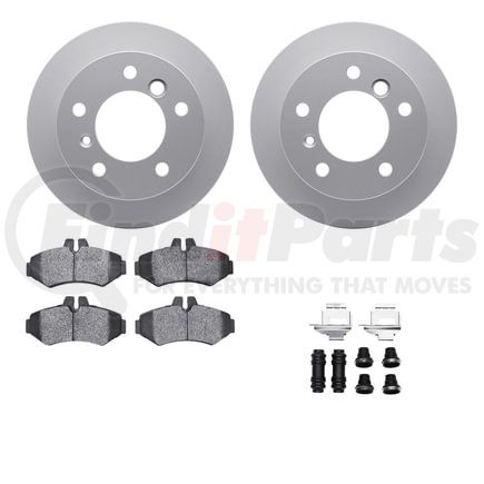 Dynamic Friction Company 4512-40092 GEOSPEC Coated Rotors with 5000 Brake Pads - Ceramic and Hardware
