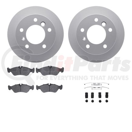 Dynamic Friction Company 4512-40094 GEOSPEC Coated Rotors with 5000 Brake Pads - Ceramic and Hardware