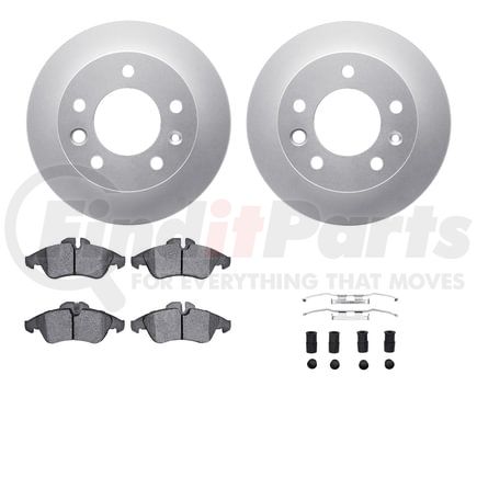Dynamic Friction Company 4512-40098 GEOSPEC Coated Rotors with 5000 Brake Pads - Ceramic and Hardware