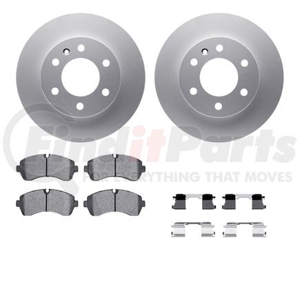 Dynamic Friction Company 4512-40102 GEOSPEC Coated Rotors with 5000 Brake Pads - Ceramic and Hardware