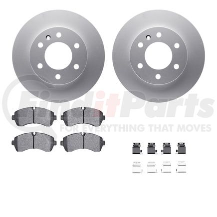 Dynamic Friction Company 4512-40103 GEOSPEC Coated Rotors with 5000 Brake Pads - Ceramic and Hardware