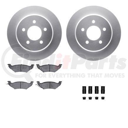 Dynamic Friction Company 4512-40118 GEOSPEC Coated Rotors with 5000 Brake Pads - Ceramic and Hardware