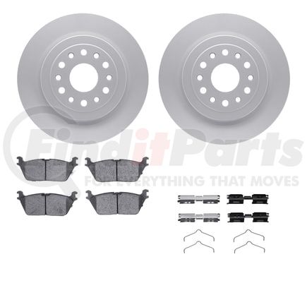 Dynamic Friction Company 4512-40163 GEOSPEC Coated Rotors with 5000 Brake Pads - Ceramic and Hardware