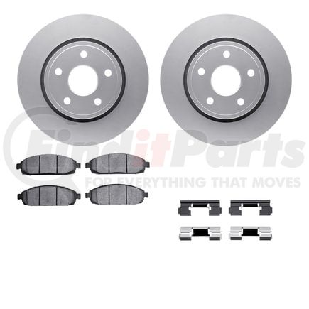 Dynamic Friction Company 4512-42013 GEOSPEC Coated Rotors with 5000 Brake Pads - Ceramic and Hardware