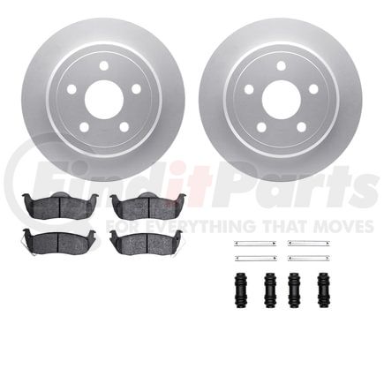 Dynamic Friction Company 4512-42043 GEOSPEC Coated Rotors with 5000 Brake Pads - Ceramic and Hardware