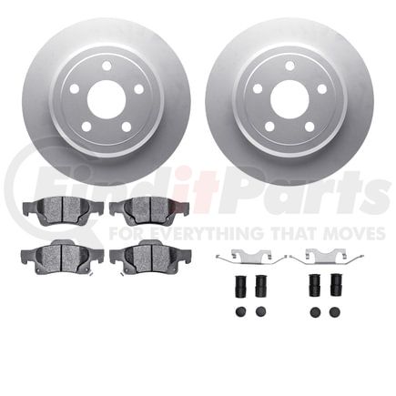 Dynamic Friction Company 4512-42047 GEOSPEC Coated Rotors with 5000 Brake Pads - Ceramic and Hardware