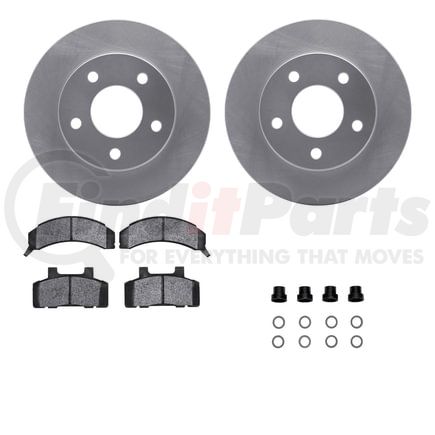 Dynamic Friction Company 4512-45034 GEOSPEC Coated Rotors with 5000 Brake Pads - Ceramic and Hardware