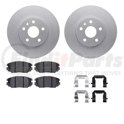 Dynamic Friction Company 4512-45053 GEOSPEC Coated Rotors with 5000 Brake Pads - Ceramic and Hardware