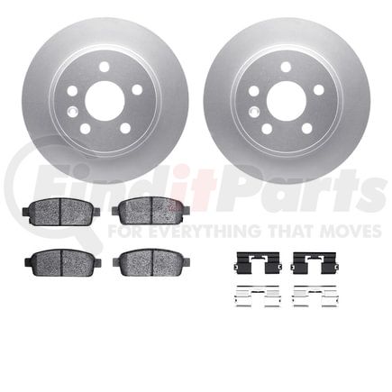 Dynamic Friction Company 4512-45061 GEOSPEC Coated Rotors with 5000 Brake Pads - Ceramic and Hardware