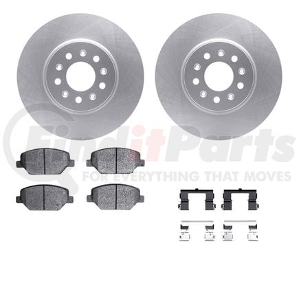 Dynamic Friction Company 4512-45070 GEOSPEC Coated Rotors with 5000 Brake Pads - Ceramic and Hardware
