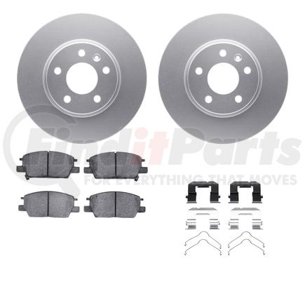 Dynamic Friction Company 4512-45073 GEOSPEC Coated Rotors with 5000 Brake Pads - Ceramic and Hardware